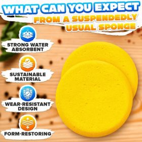 12 Pcs Pottery Sponges For Clay 2.8 X1 Inch Pottery Sponge For Painting Car Waxing Washing Dishes & Ceramic Care Tack Sponges For Cleaning Leathe (Option: Yellow)